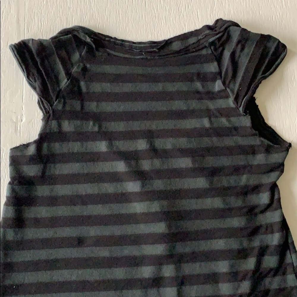 Exhilaration Striped Tank Cap Sleeves Rolled Edges - Picture 5 of 6